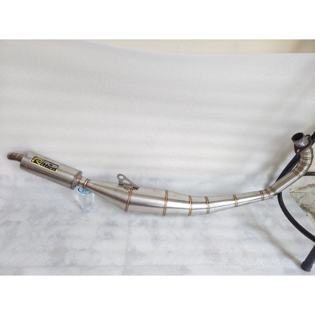 Knalpot satria 2 tak standar racing stainless RCB
