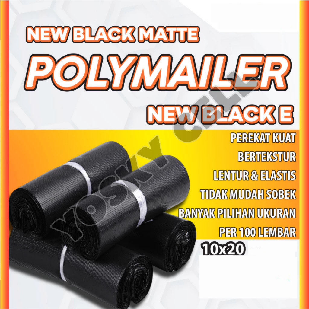 

Kantong Plastik 10x20cm Packing Polymailer Premium Isi 100pcs Lem Sekat Grosir Premium Termurah