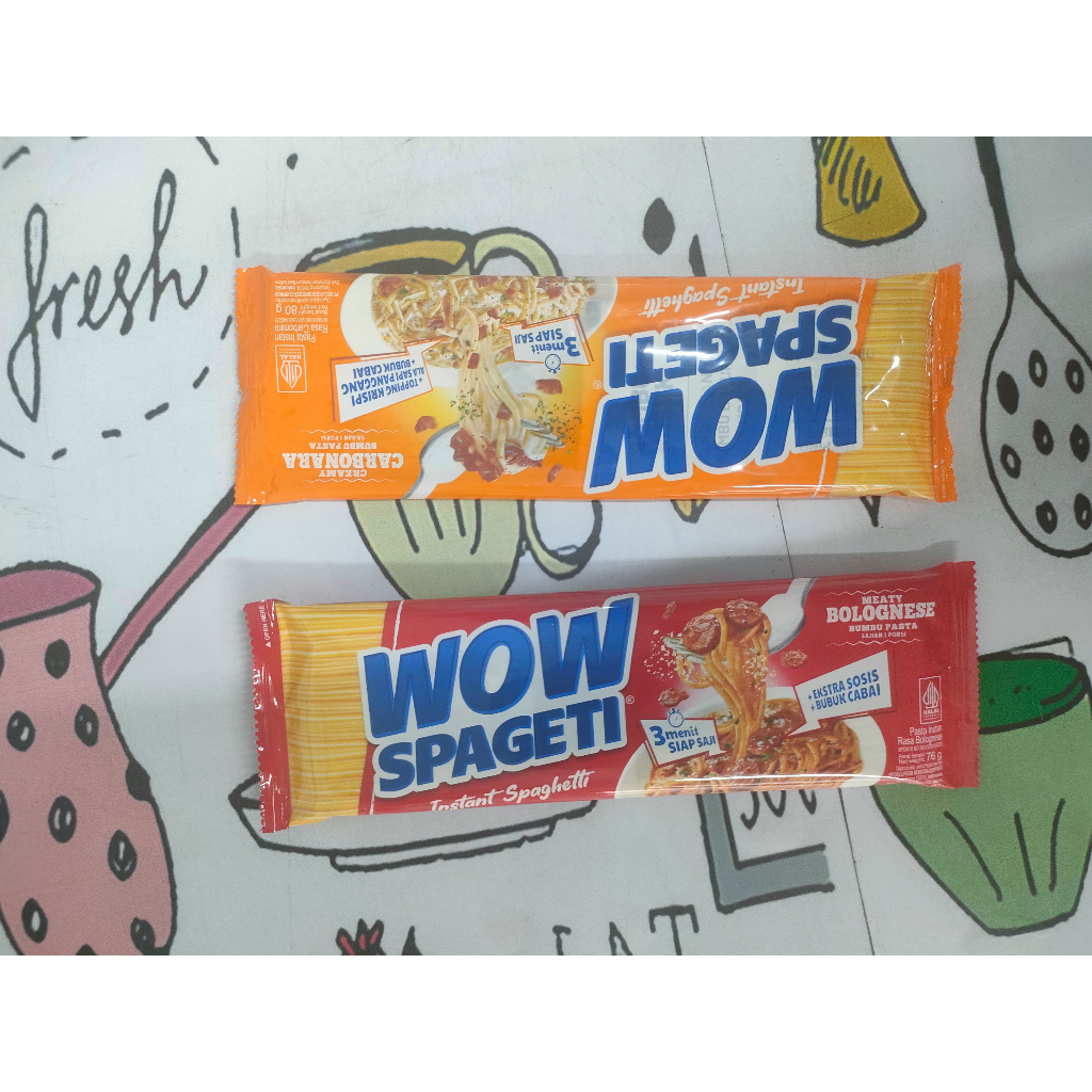 

WOW Spageti 76gr – Meaty Bolognese / Creamy Carbonara | Spaghetti Instan Siap Saji