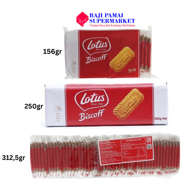 

Biskuit Lotus Biscoff Berabagai Ukuran