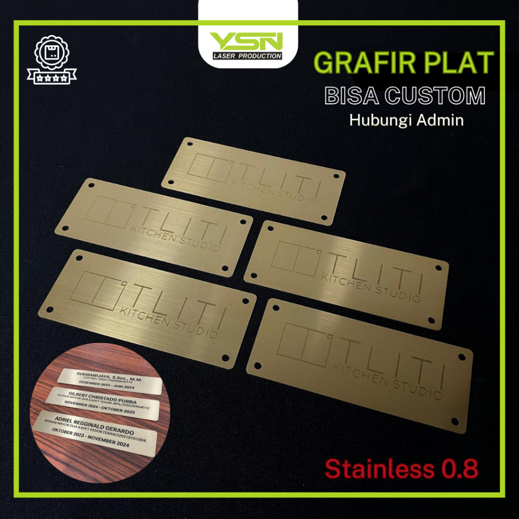 GRAFIR PLAT STAINLESS HAIRLINE PREMIUM | PLAT ALUMINIUM | CUSTOM