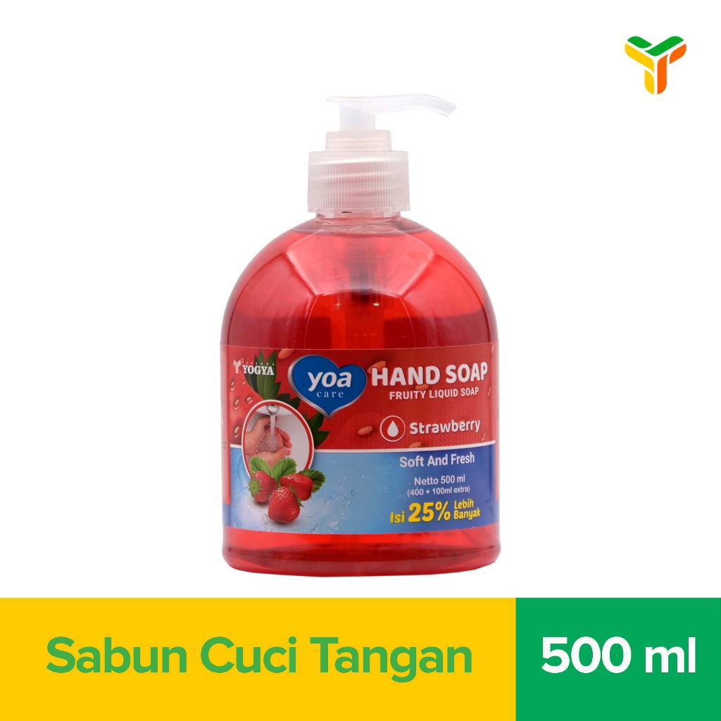 Yoa Hand Soap Strawberry Botol 500 Ml