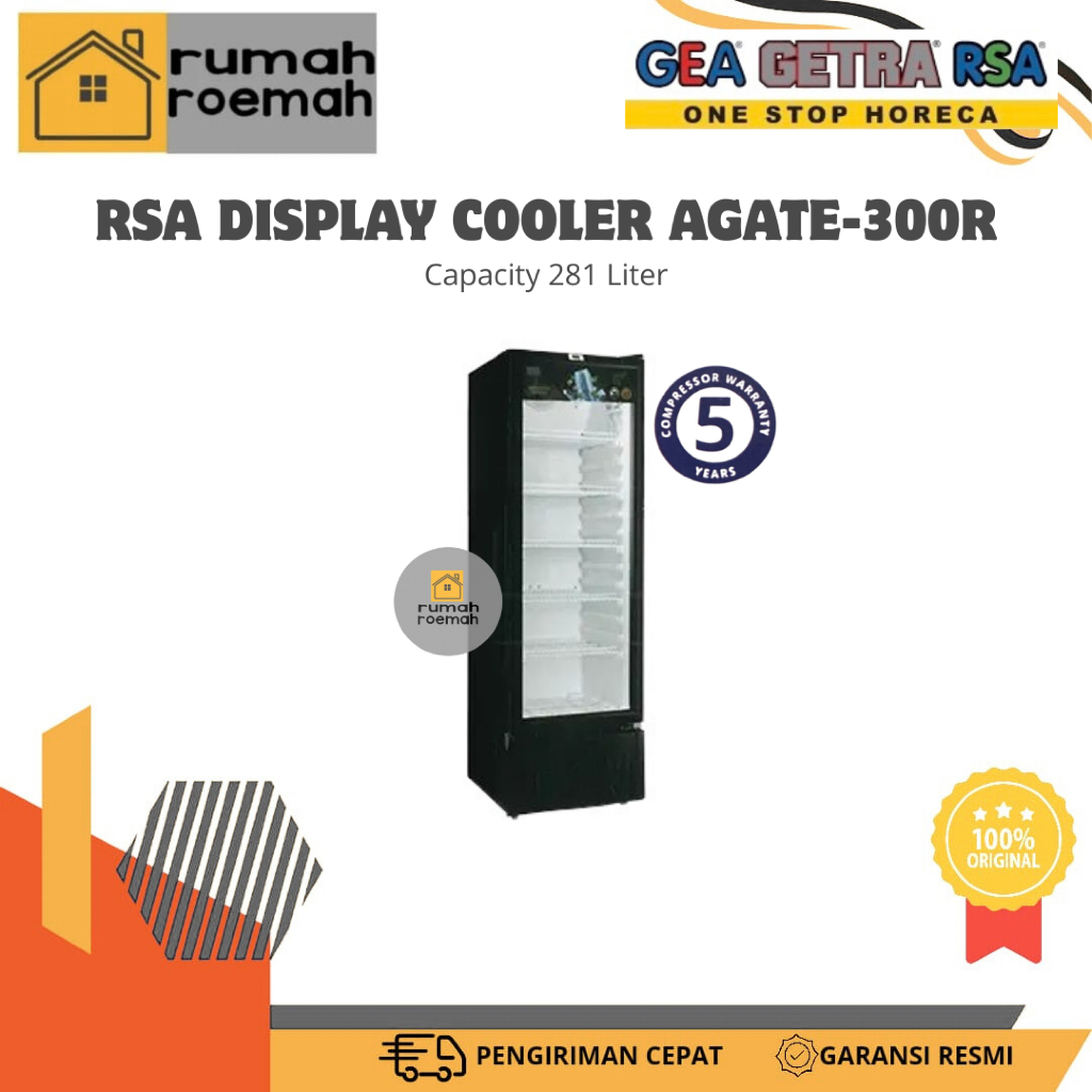 RSA AGATE-300R KAPASITAS 281LITER / SHOWCASE RSA AGATE 300R/SHOWCASE KAPASITAS 281LITER