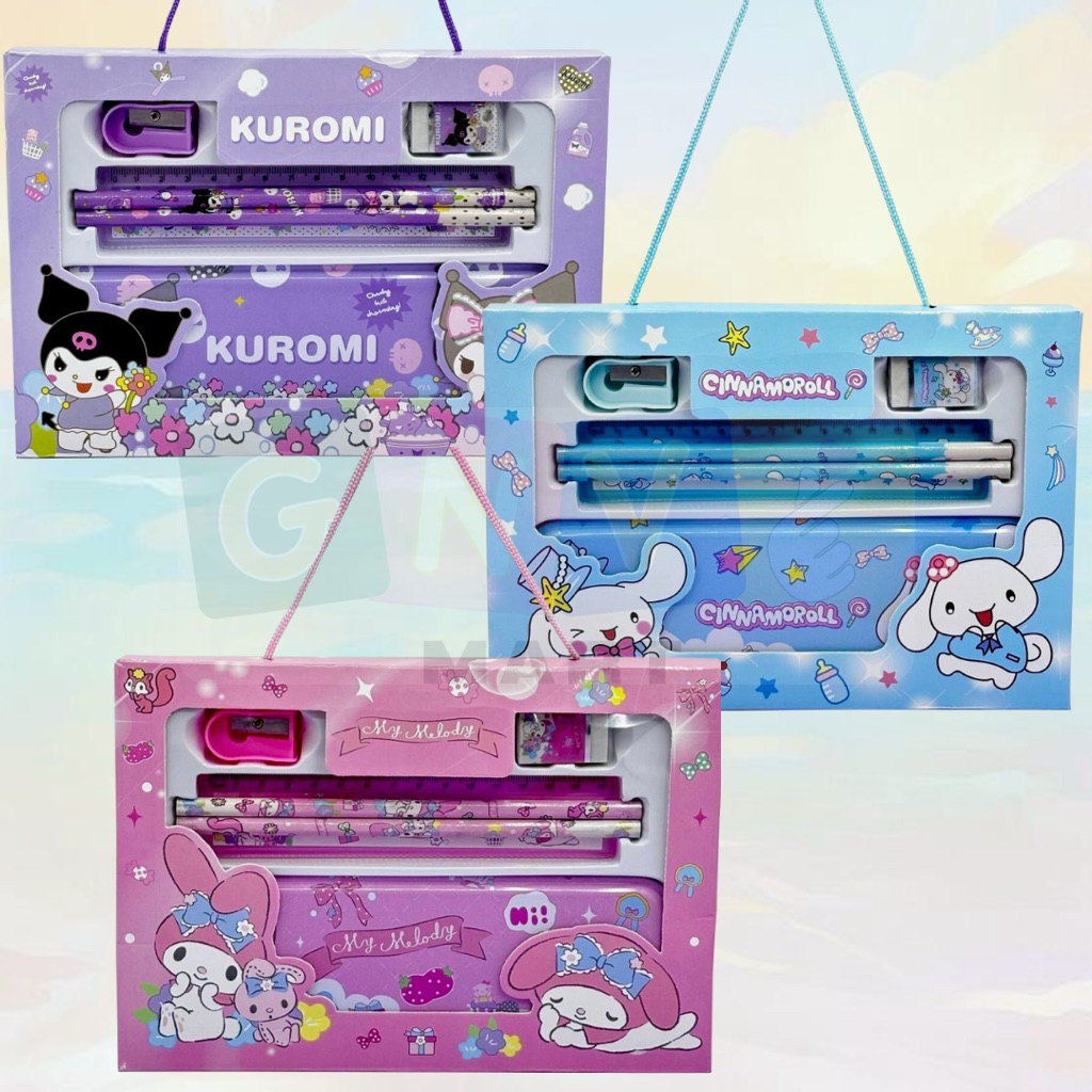 

GNV Paket Alat Tulis 6in1 B Box/ Stationery Set Fancy Sanrio Kuromi Melody Cinnamoroll