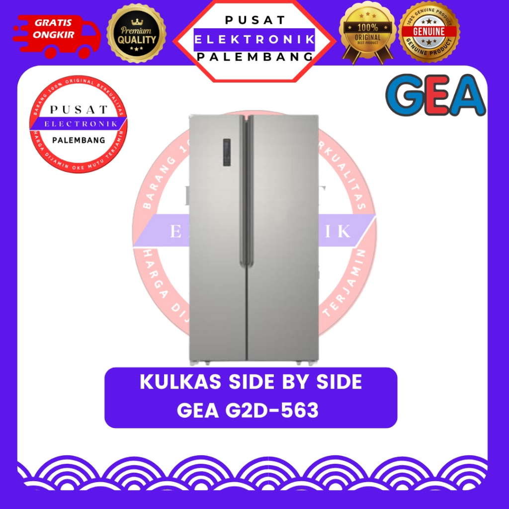 KULKAS SIDE BY SIDE GEA G2D-563 INOX KULKAS SIDE BY SIDE PALEMBANG