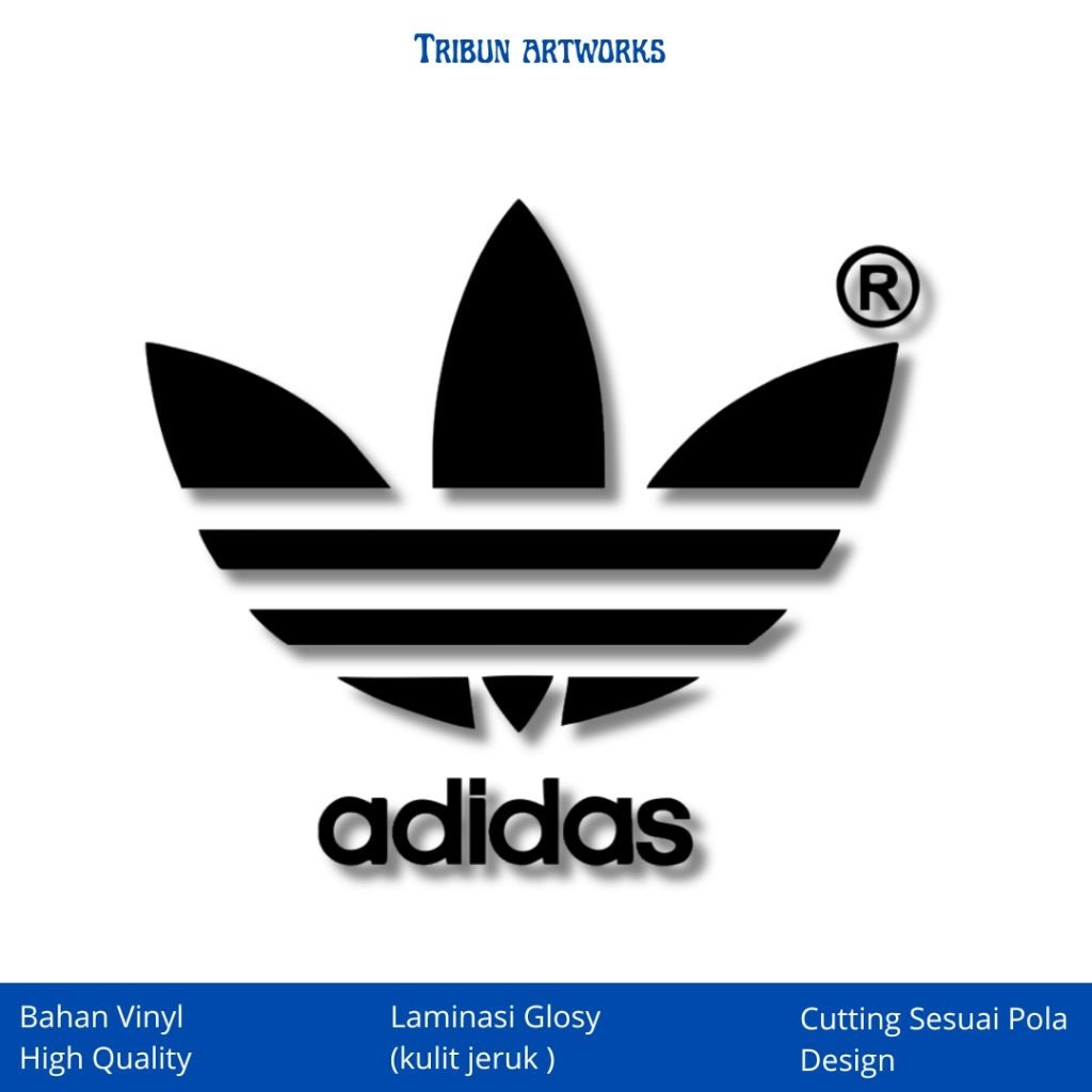 

Sticker Brand Casual Sticker Vinyl Glossy Sticker Hp Sticker Laptop adidas