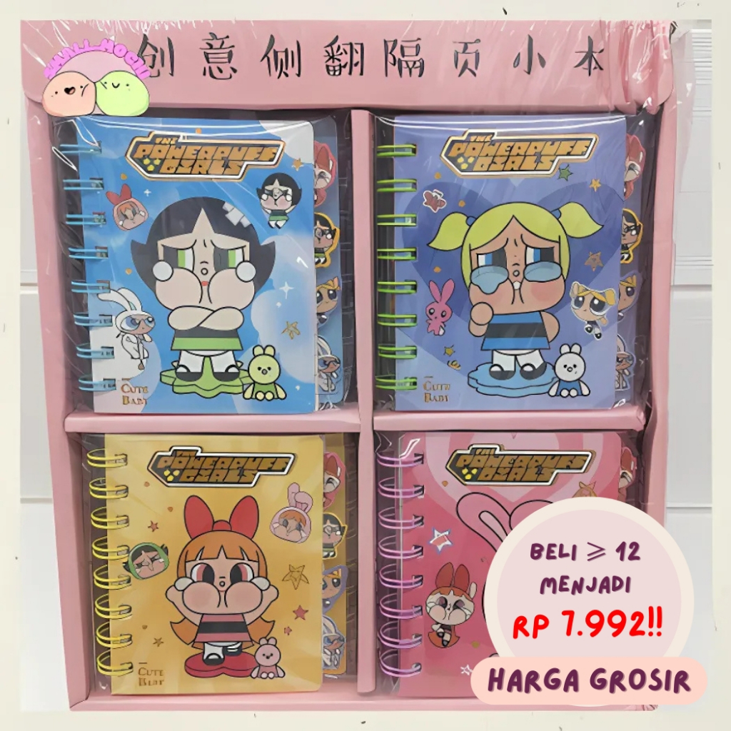 

1 Pcs Buku Catatan A7 Ring Notebook Cantik Lucu Karakter Buku Catatan Note Best Seller