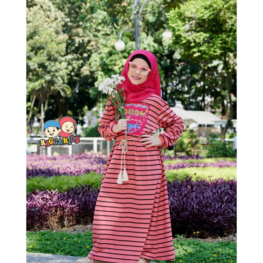 JILBAB ANAK BAHAN KAOS AISYA JILBAB RAGGA KIDS NON PET
