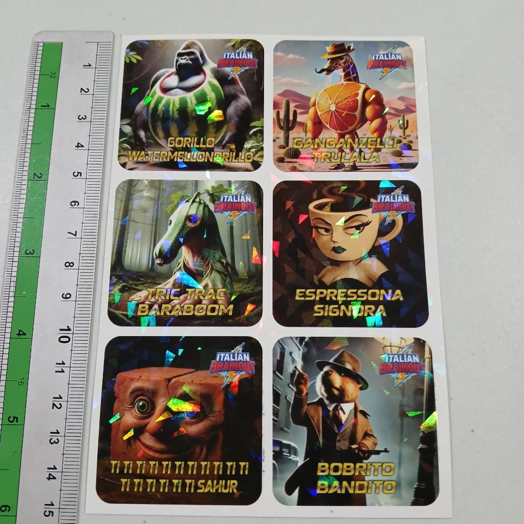 

espressona anomali holo stiker 1 lembar 15x10cm (6 gambar)