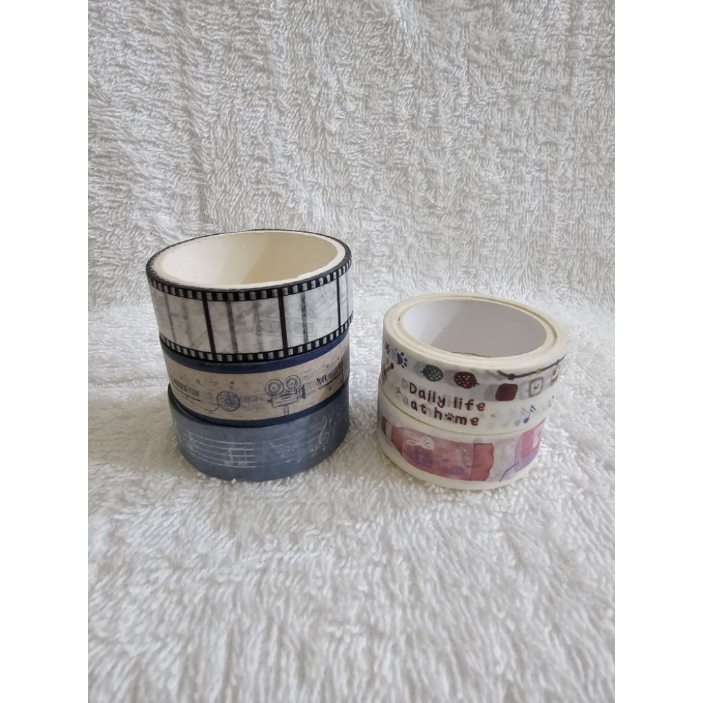

(Baca Deskripsi) Preloved Film Music Daily Life Washi Tape Masking Decorative Tape