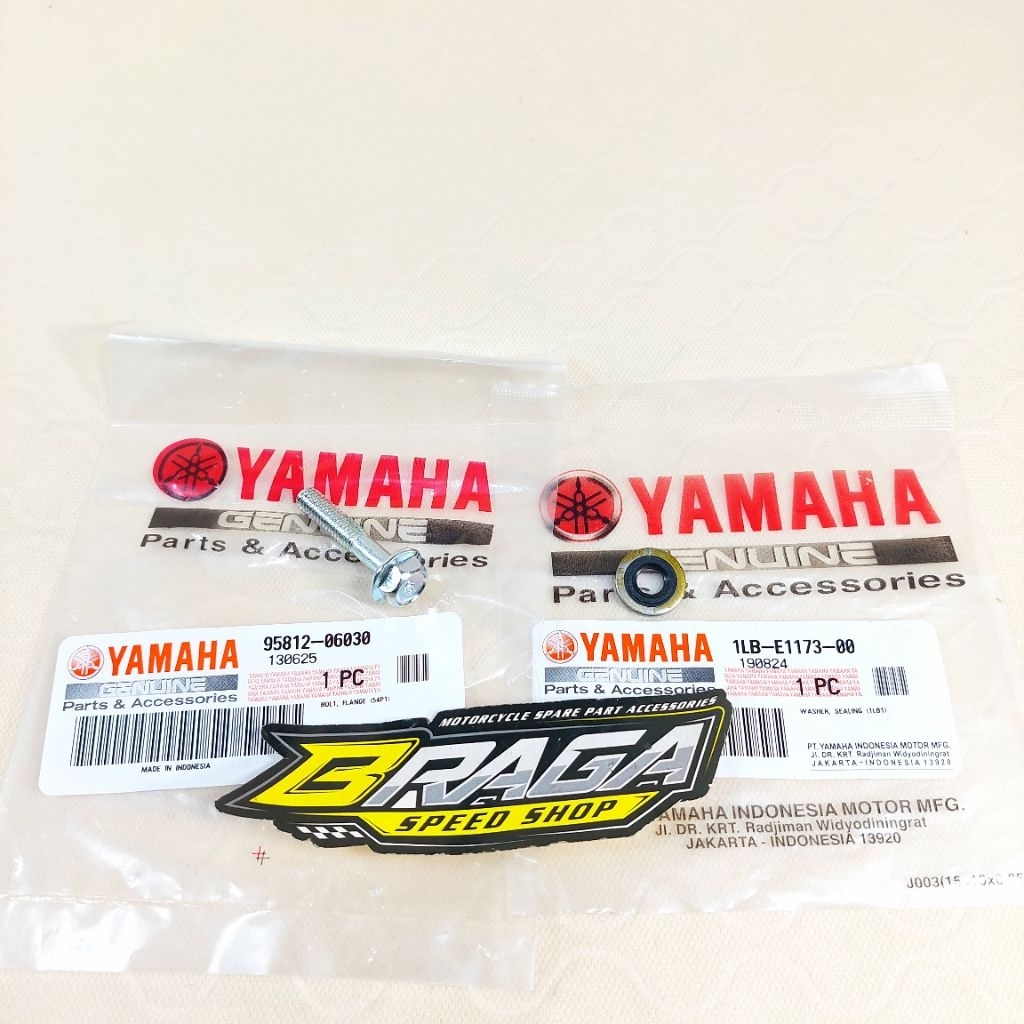 Baut Dan Ring Seal Blok Head Tutup Klep Jupiter Z1 Vega Force Fi ORIGINAL YGP ASLI ORIGINAL YAMAHA 1