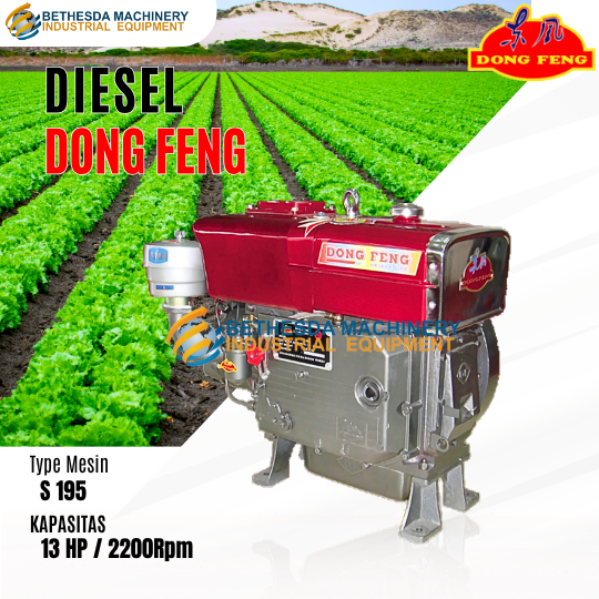 Mesin Diesel Solar Dongfeng 13 HP 13 PK S 195 - Hopper