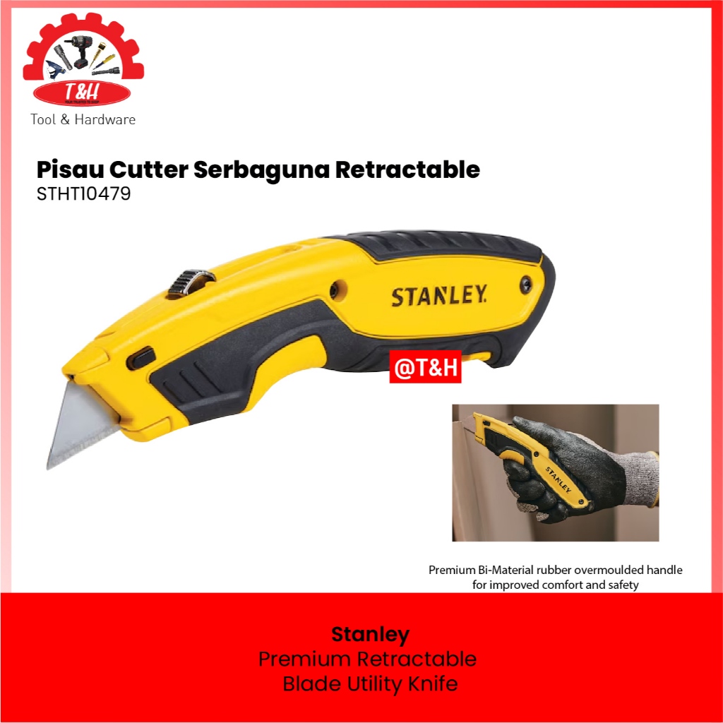 

Stanley Retractable Blade Utility Knife STHT10479 / Pisau Serbaguna dengan Bilah Tarik MasukSelamat datang di toko Tool & Hardware Equipment, mohon untuk tanyakan stock terlebih dahulu sebelum check out untuk memastikan ketersediaan produk. Complain produ