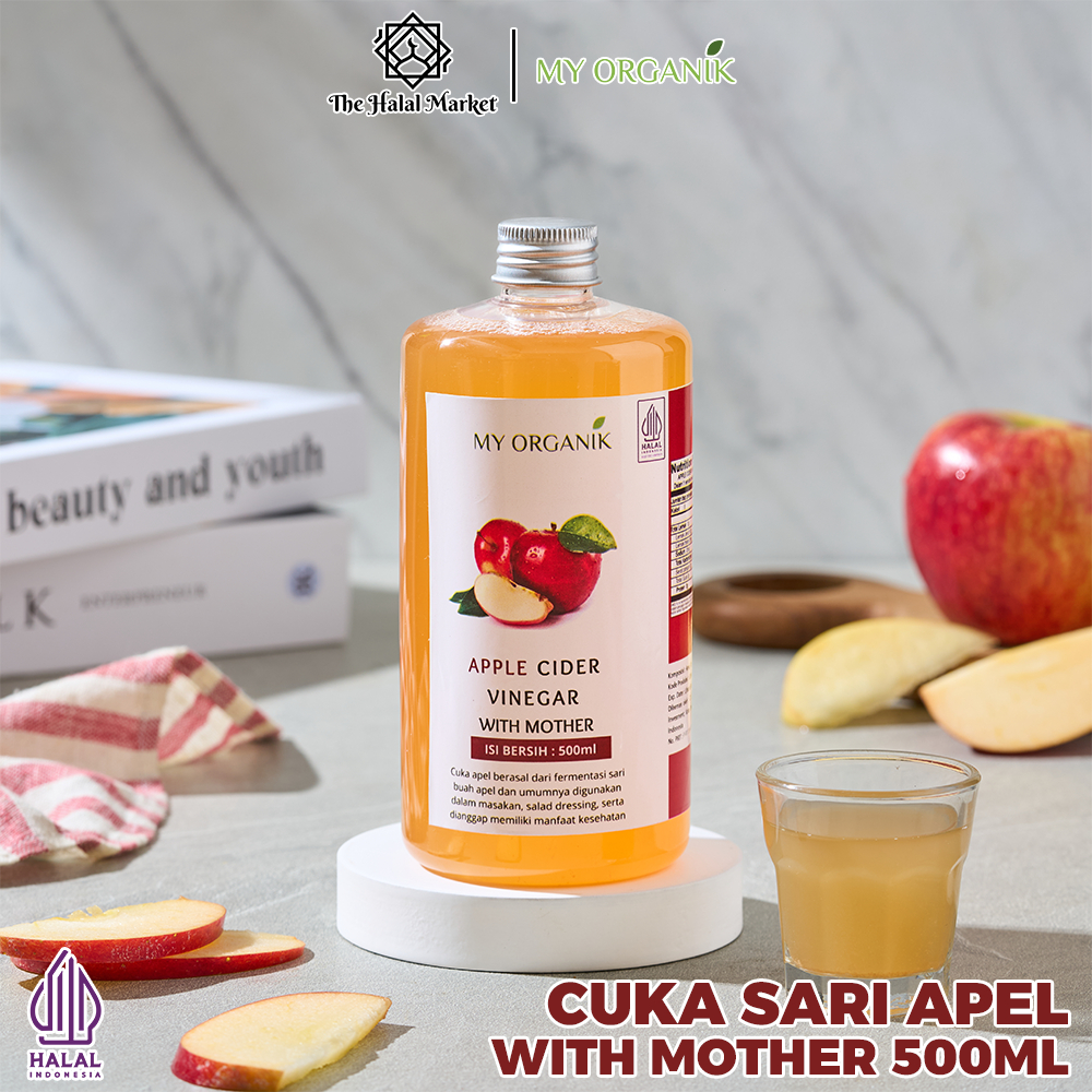 

My Organik Cuka Apel With Mother Asli 500 ml Tanpa Campuran Apple Cider Vinegar With Mother Organic