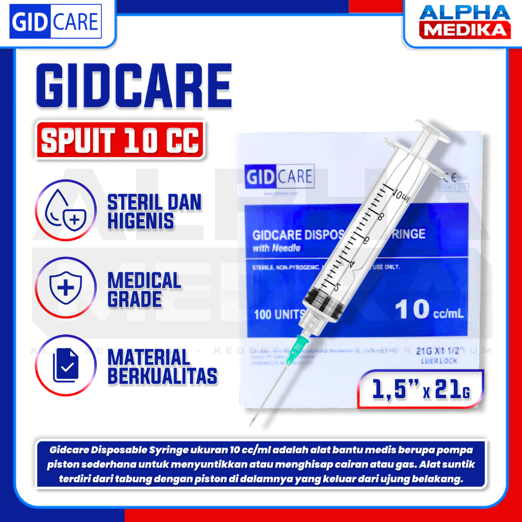 GIDCARE - Spuit 10cc Gidcare  / Spuit 10ml Gidcare / Syringe