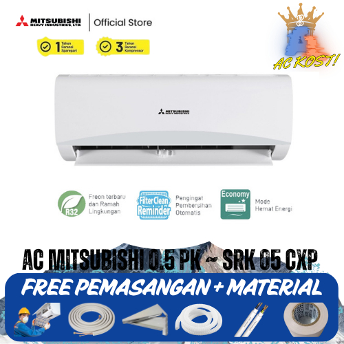 AC MITSUBISHI 0.5 PK ~ SRK 05 CXP FREE PEMASANGAN