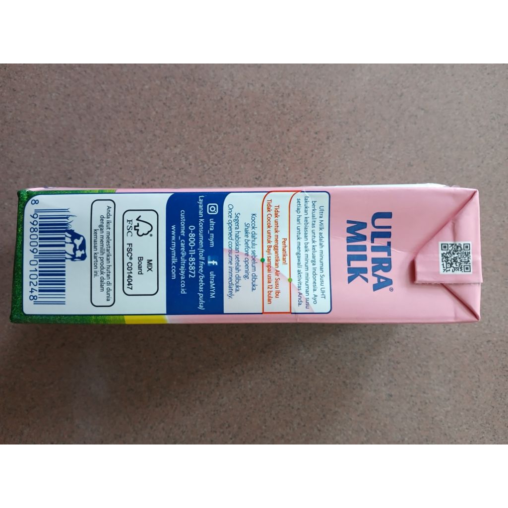 

susu ultra rasa strobery 250 ml