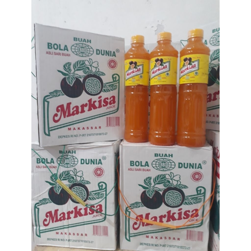 

sirup markisa bola dua dunia asli makassar satu dus isi 3 botol