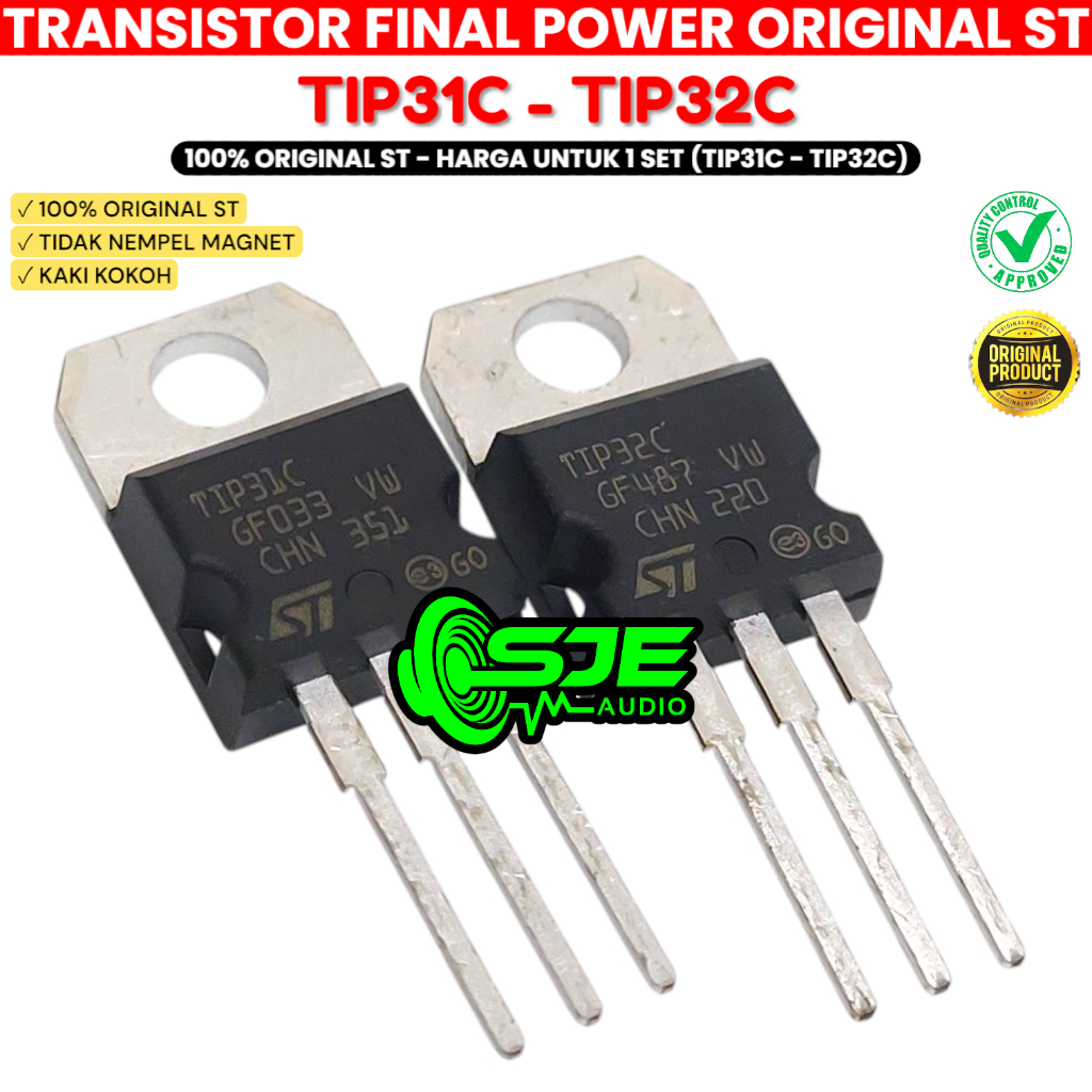 TRANSISTOR TR FINAL ST TIP31 TIP32 C ASLI ORIGINAL TIP31C TIP32C JAPAN TIP 31 TIP 32 ORI JEPANG ST