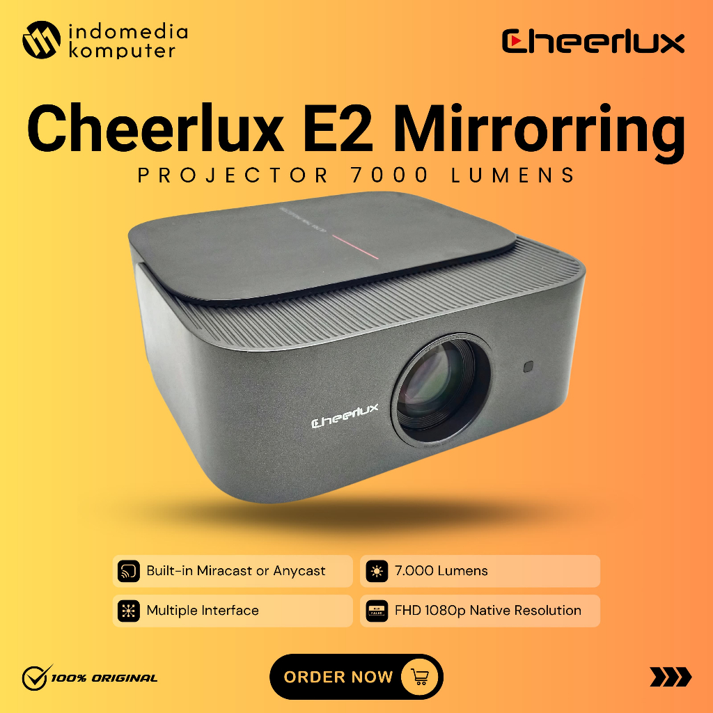 PROJECTOR E2 CHEERLUX MIRRORING 7000 LUMENS PROJECTOR E2 7000 LUMENS CHEERLUX MIRRORING