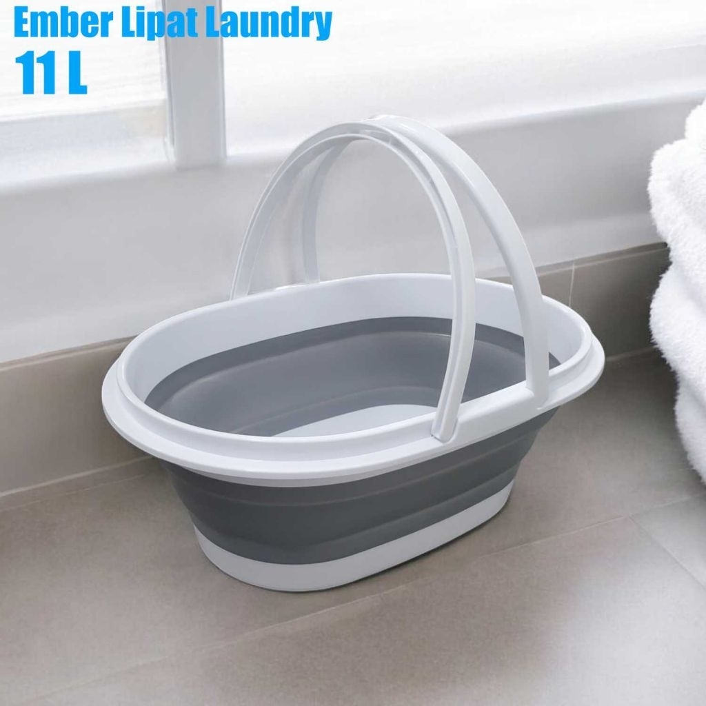 Ember Lipat 11 L Baskom Lipat Besar Portable Silikon Silicone Laundry