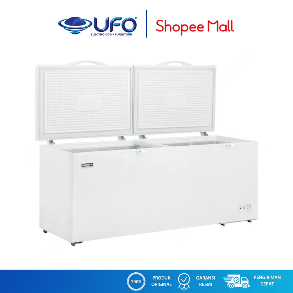 Freezer Modena MD37W Chest Freezer 100L Putih | Freezer Box Hemat Listrik | Cocok Usaha Rumahan | Pe