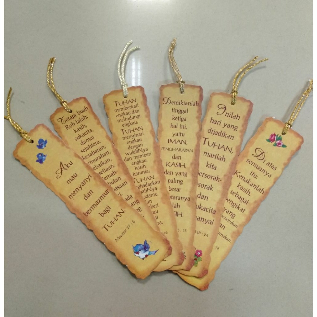 

Pembatas Buku Rohani /Ayat Alkitab /Pebatas Buku Seri Buah Roh/Seri Metalik