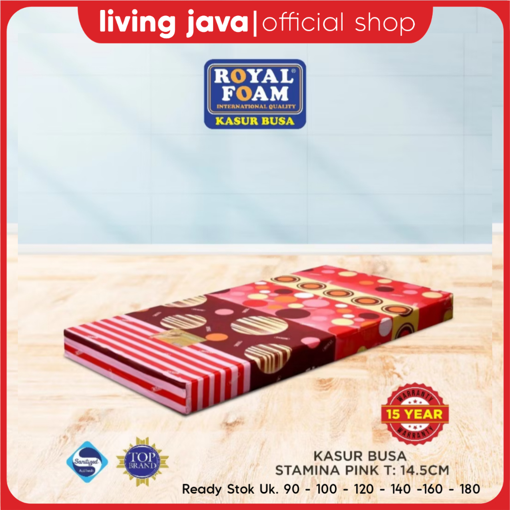 KASUR BUSA ROYAL STAMINA PINK KASUR BUSA ROYAL FOAM GARANSI 15 TAHUN