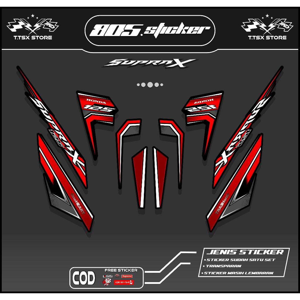 STRIPING SUPRA X 125/STIKER VARIASI SUPRA X LAMA/STRIPING MOTOR SUPRA X 125 LAMA KEREN