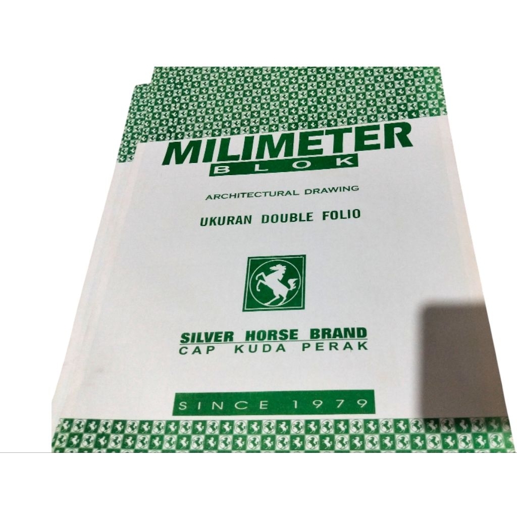 

Milimeter Block ukuran double folio cap kuda perak