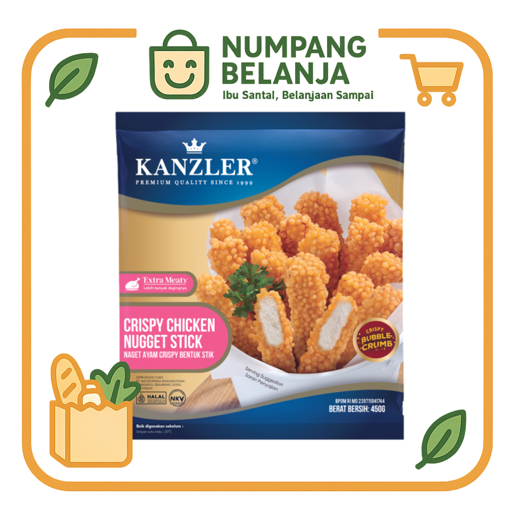

KANZLER CRISPY CHICKEN NUGGET STICK 450GR