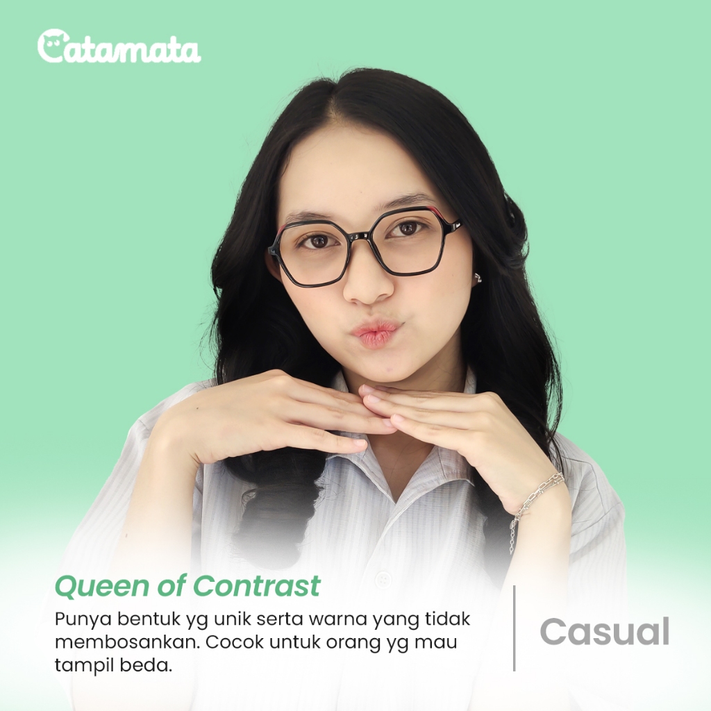 Catamata - Frame Kacamata Haruka - Kacamata Kotak cewek