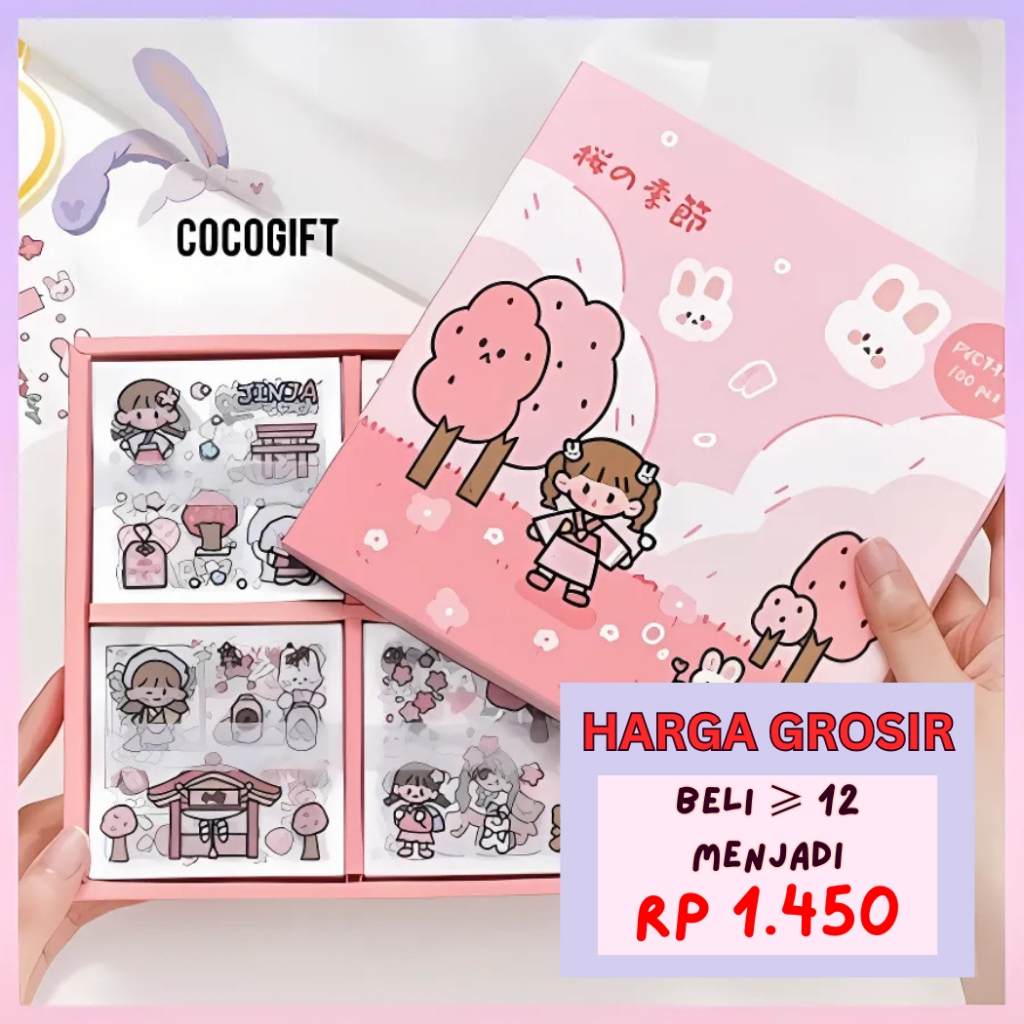 

[Bisa COD] Stiker Aesthetic PVC DIY Buku Diary / Stiker Tumblr / Stiker Deco / Stiker Hp Laptop 1Pc