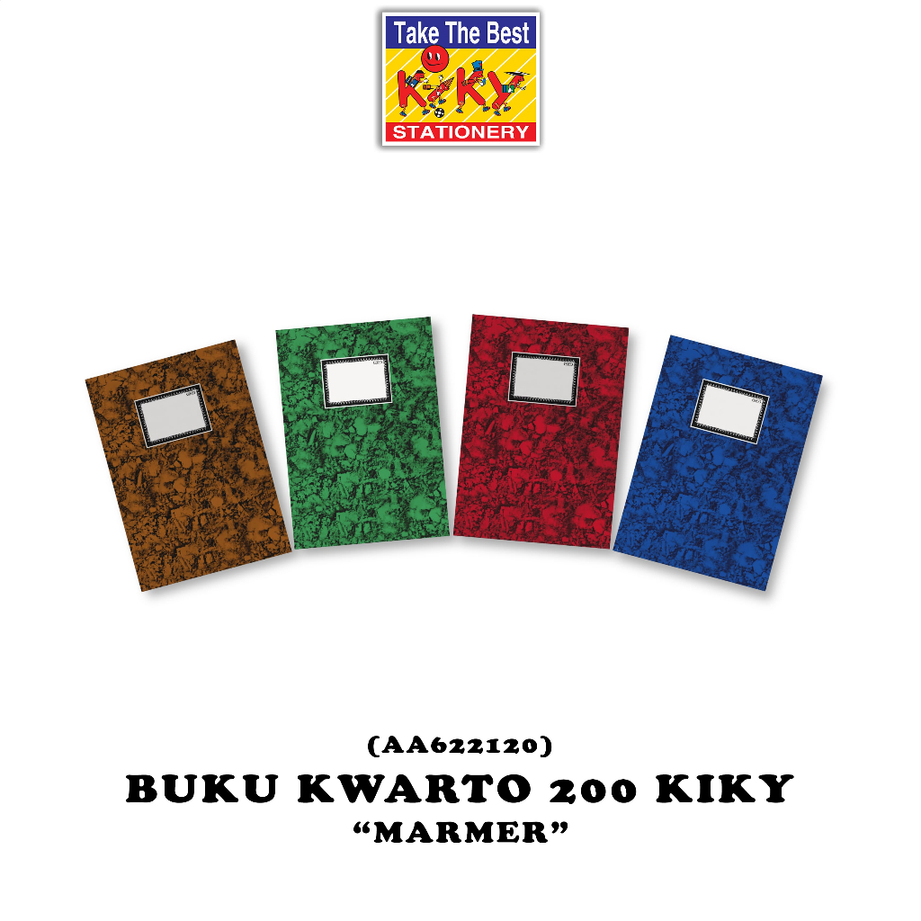 

KIKY Buku Hard Cover Kwarto Glossy (Uk. 16 x 21 cm) Isi 200 Lembar