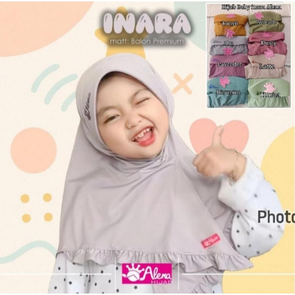 Hijab anak rempel ori alena/hijab inara alena