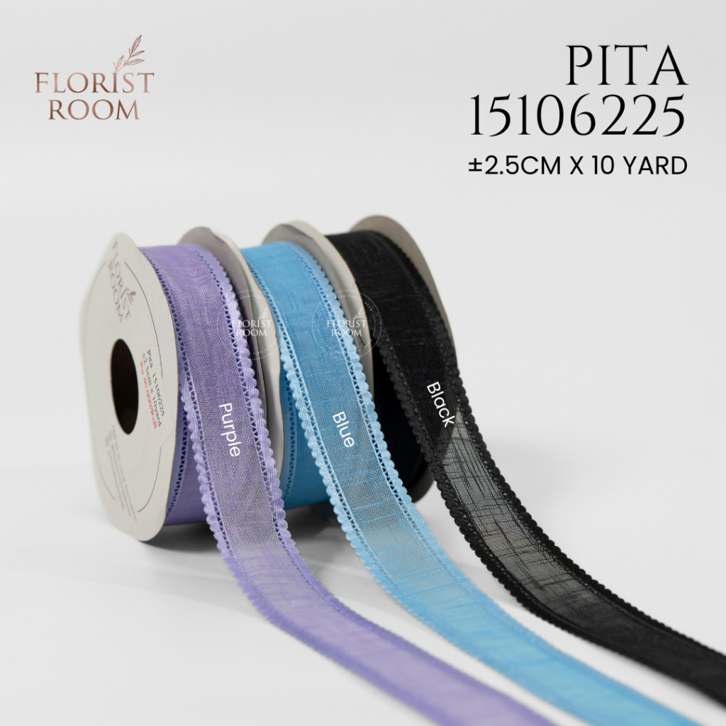 

Pita 15106225 ±2.5cm x 10Yard - Barang Florist – Kado – Hadiah - Bunga - Hampers