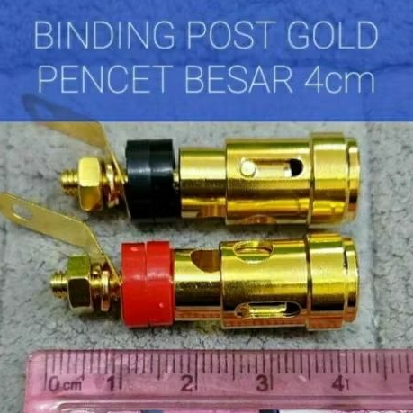 

1 Set Binding Post Gold Per Tekan 4 cm Besar