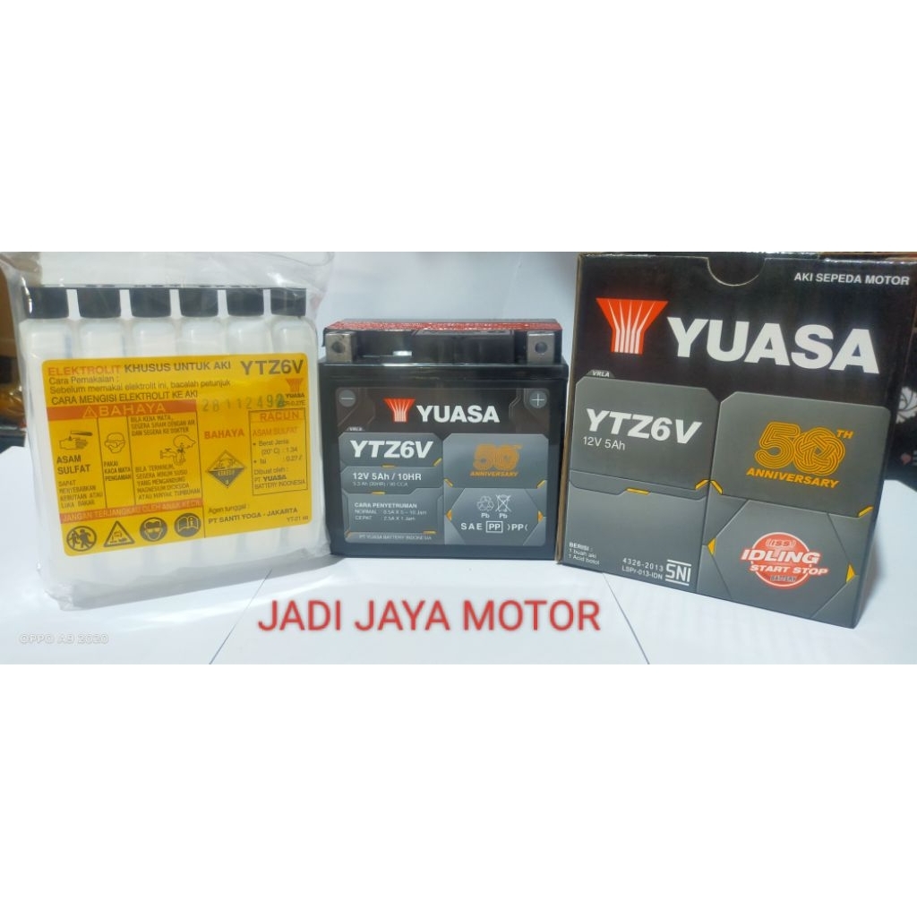 Batre Yuasa Ytz6V Aki Accu Kering Beat Scoopy eSP Vario 125 150