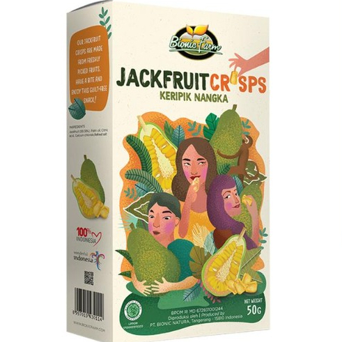 

Keripik Buah Nangka Bionic Farm Kripik Cemilan Manis Gurih Isi 50 Gram Snack