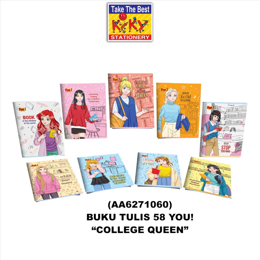 

*BACA DESKRIPSI* YOU Buku Tulis 58 Lembar - 10 Buku / Motif Random