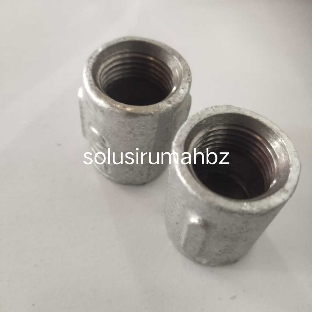 Sok Besi 1/2 in / Sambungan Pipa Besi 1/2" sdd 0.5 inch galvanis