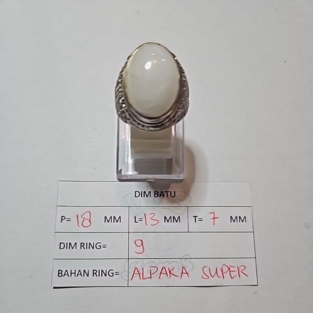 Cincin Batu Pandan Kapas Susu