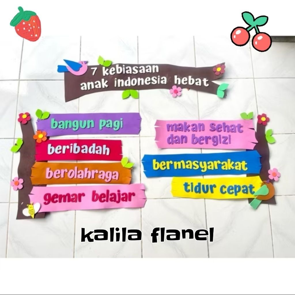 

HIASAN DINDING KELAS 7 KEBIASAAN ANAK INDONESIA HEBAT / DEKORASI KELAS / HIASAN KELAS / TUGAS SEKOLAH