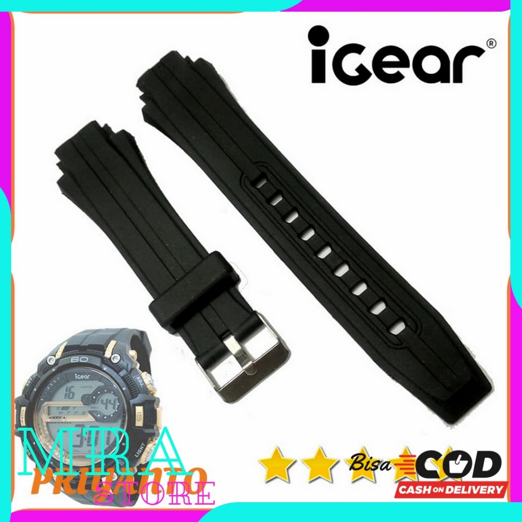 Strap Tali Jam Tangan igear i25-1948 igear i25-1968 Hitam