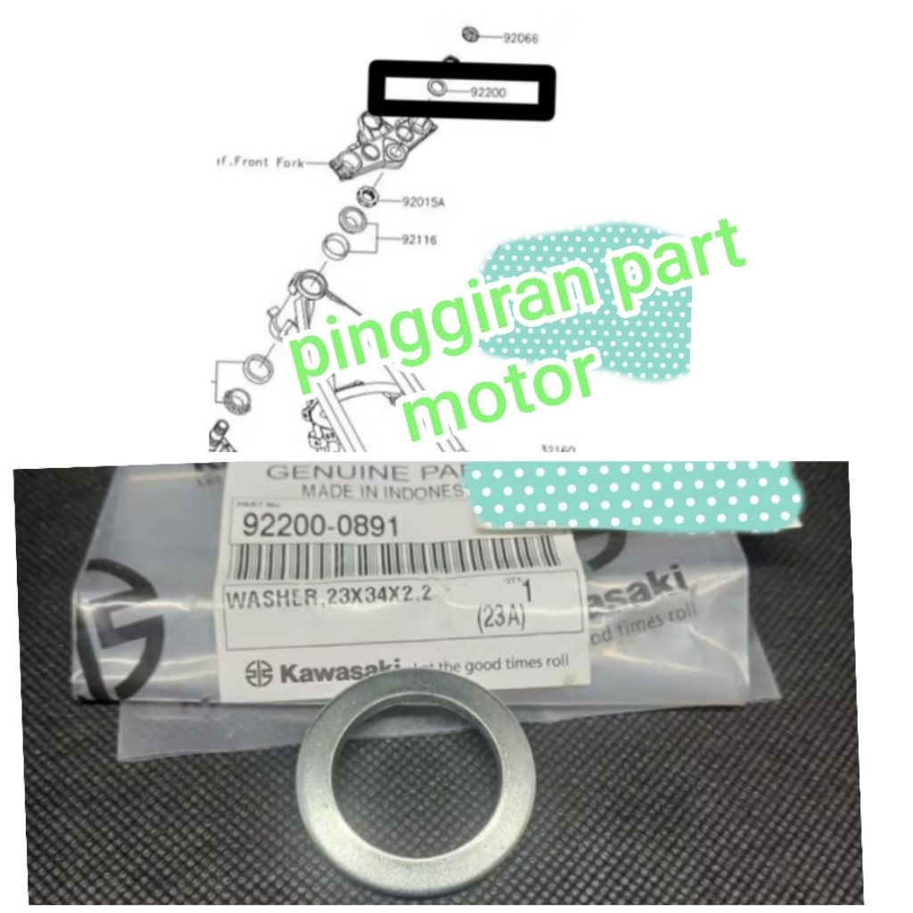 Ring komstir segitiga atas KLX 150 BF dan Dtracker Original