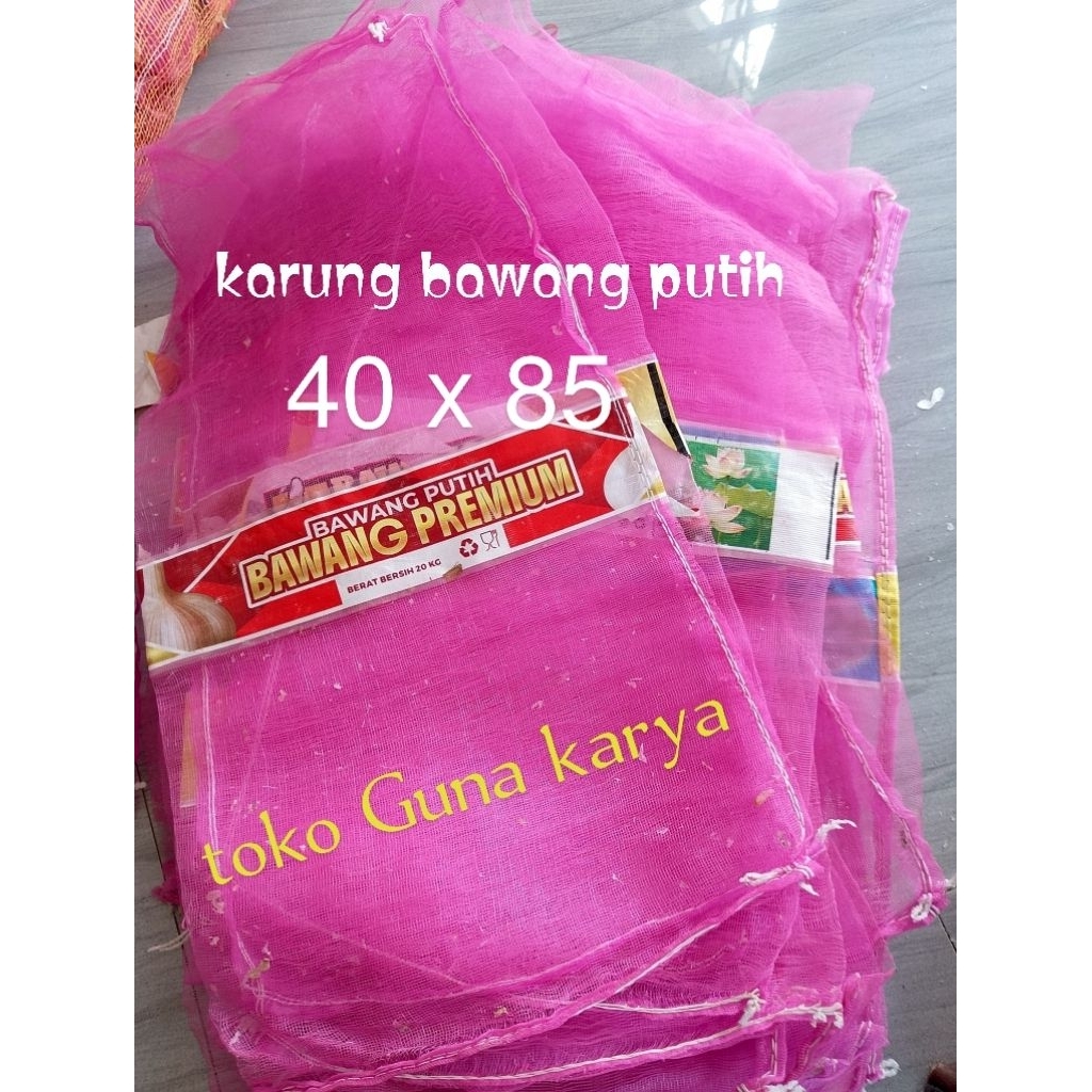 10 Lembar karung bawang putih (20kg)brongsong kelengkeng harga murah