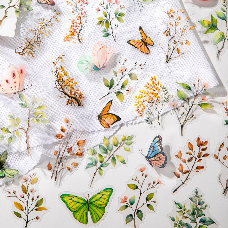 

[Artopia] Sticker Vine Branch Language VBL Ranting Bunga Kupu Kupu Butterfly