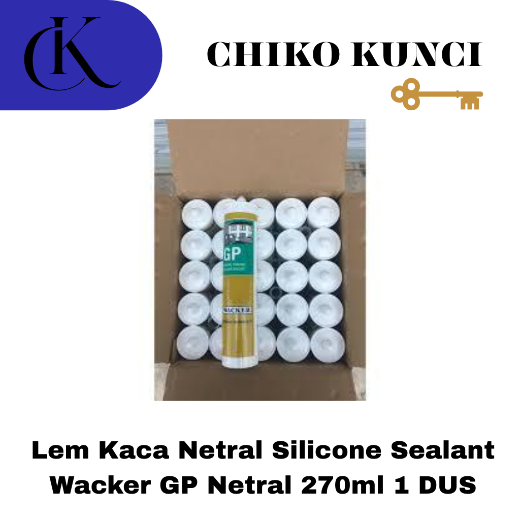 Lem Kaca Netral Silicone Sealant Wacker GP Netral 270ml  - Bronze/Coklat 1dus/25 btl