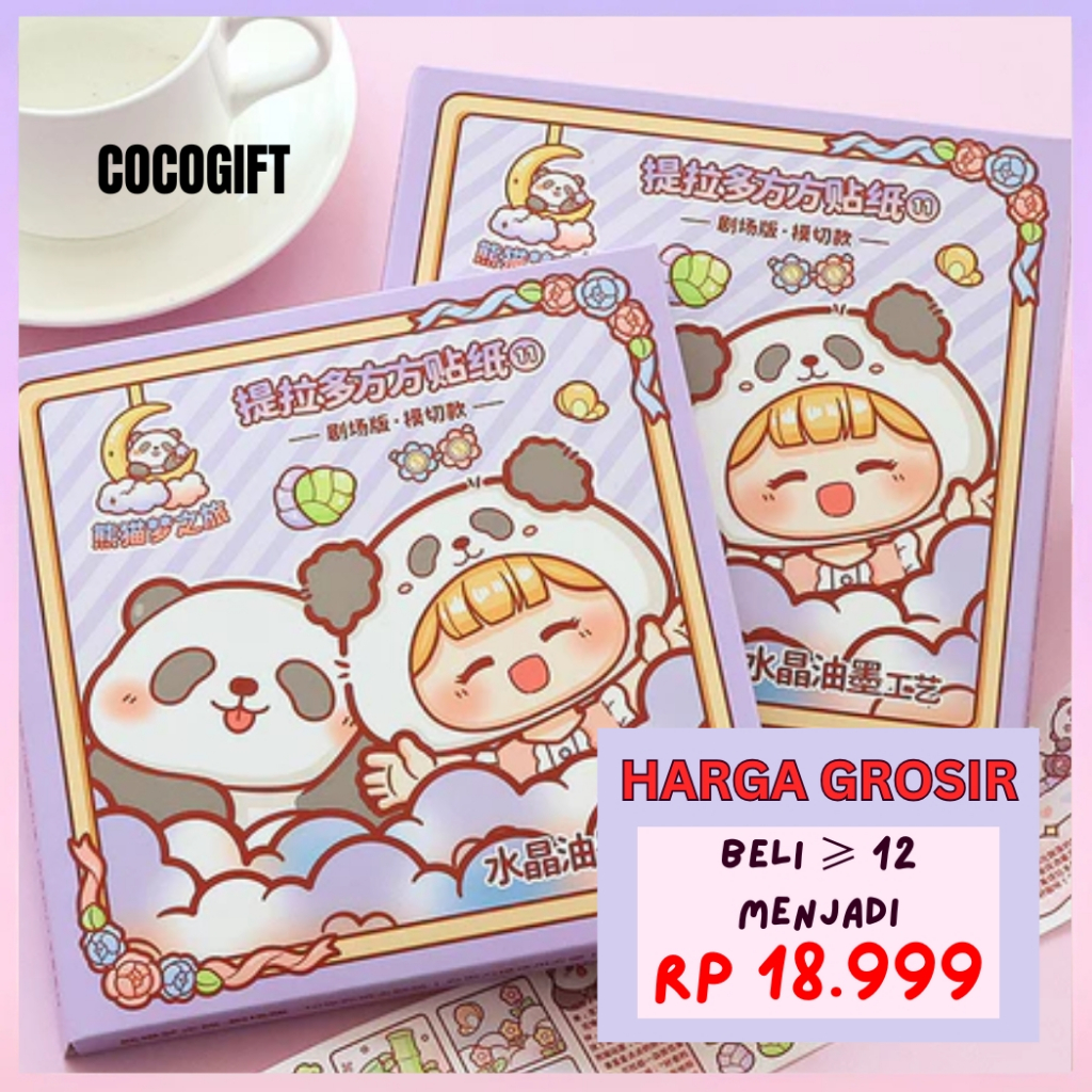 

Stiker Pack Panda Girl Stiker Dekor Buku Diary Jurnal Buku Catatan Sticker DIY TLD143