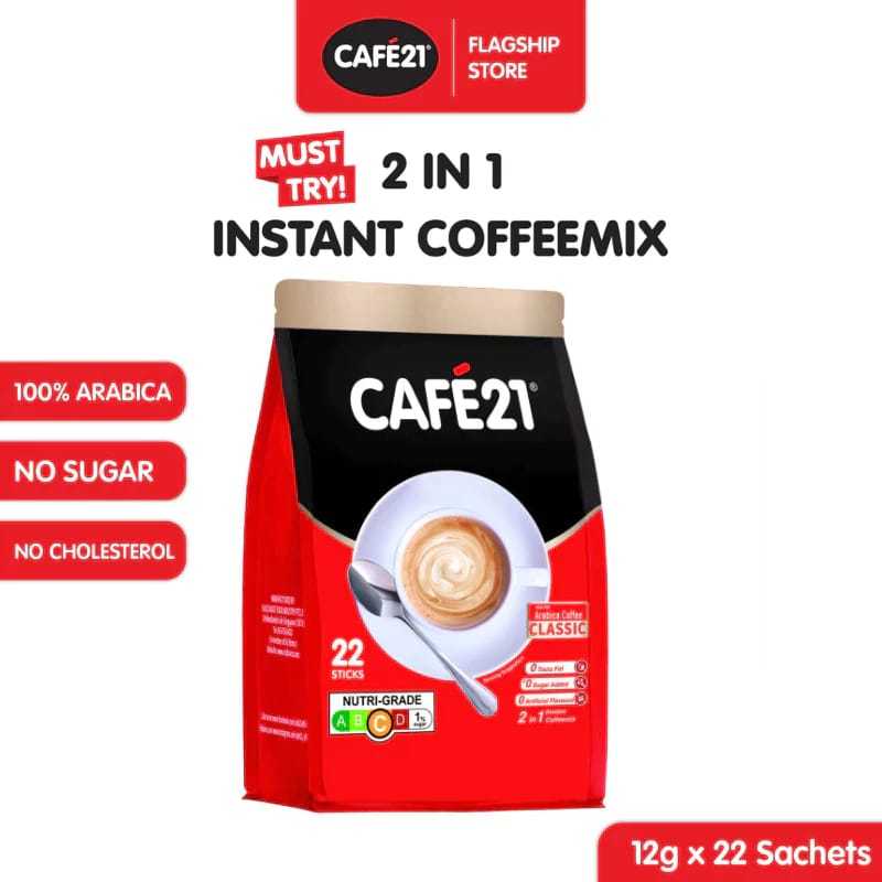 

Cafe21 Coffee Creamer 2 In 1 Colombian Arabica Coffee Classic Kopi Instant Isi 22 Stikck | IMH